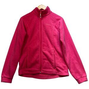 Columbia Women's Zip Up Fleece Outdoor Jacket Size 18/20 Pink Zipper Pockets
